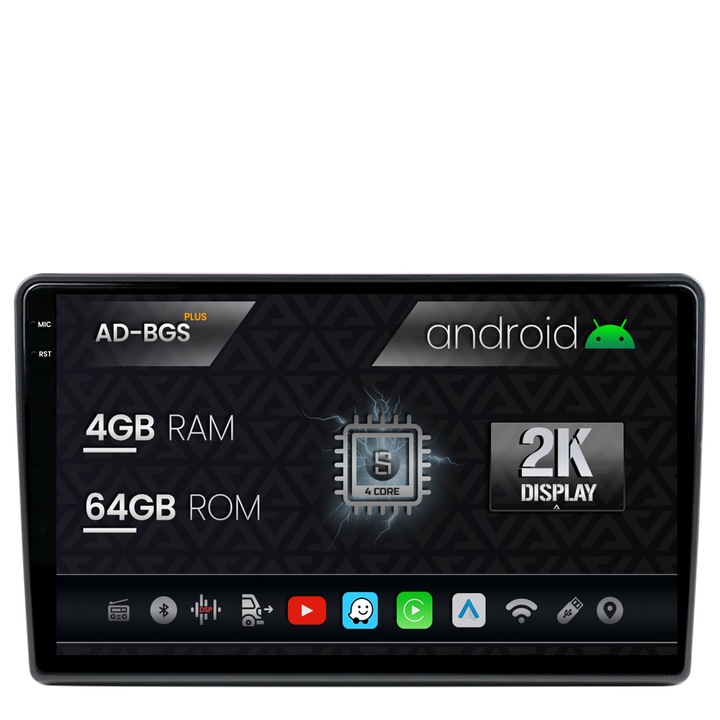 Navigatie Autodrop 2K Fiat Ducato, Citroen Jumper, Peugeot Boxer, Android OS, S-Quadcore, 4GB RAM, 64GB ROM, 9.5 Inch - AD-BGS90042K, AD-BGRKIT355