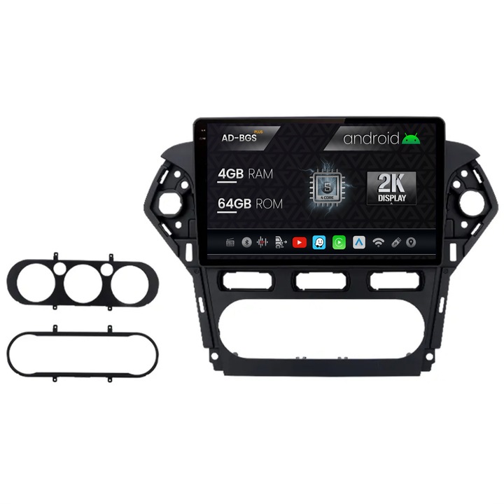 Navigatie Autodrop 2K Ford Mondeo (2011-2013), Android OS, S-Quadcore, 4GB RAM, 64GB ROM, 9.5 Inch - AD-BGS90042K, AD-BGRKIT128