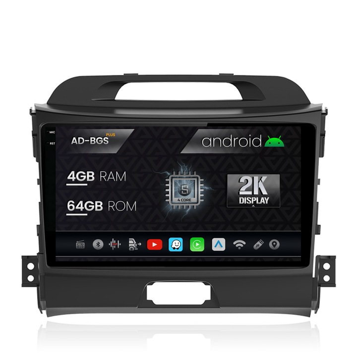 Navigatie Autodrop 2K Kia Sportage (2010-2016), Android OS, S-Quadcore, 4GB RAM, 64GB ROM, 9.5 Inch - AD-BGS90042K, AD-BGRKIT146