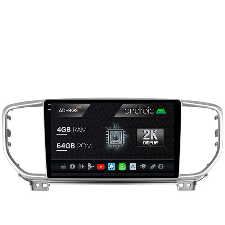 Navigatie Autodrop 2K Kia Sportage (2018, ), Android OS, S-Quadcore, 4GB RAM, 64GB ROM, 9.5 Inch - AD-BGS90042K, AD-BGRKIT150