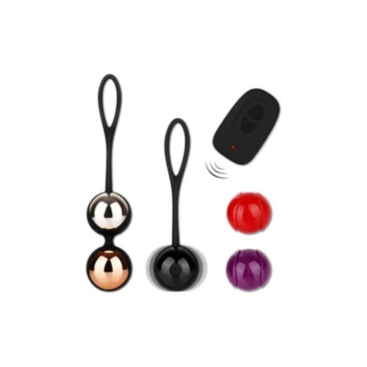 Vaginális golyók Cr0414wqh5, fekete, távirányítóval