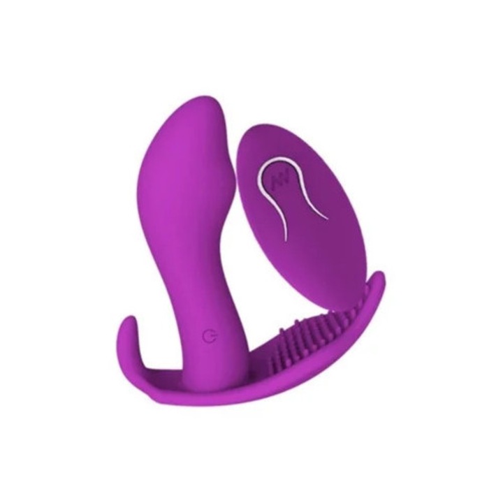 Vibrator wireless portabil pentru femei, 10 moduri de vibrație, încărcare USB, mov