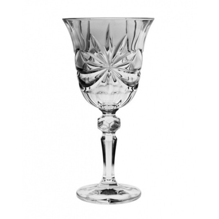 Set 6 pahare vin Crystal Bohemia Lorey Ribbon 220 ml transparent