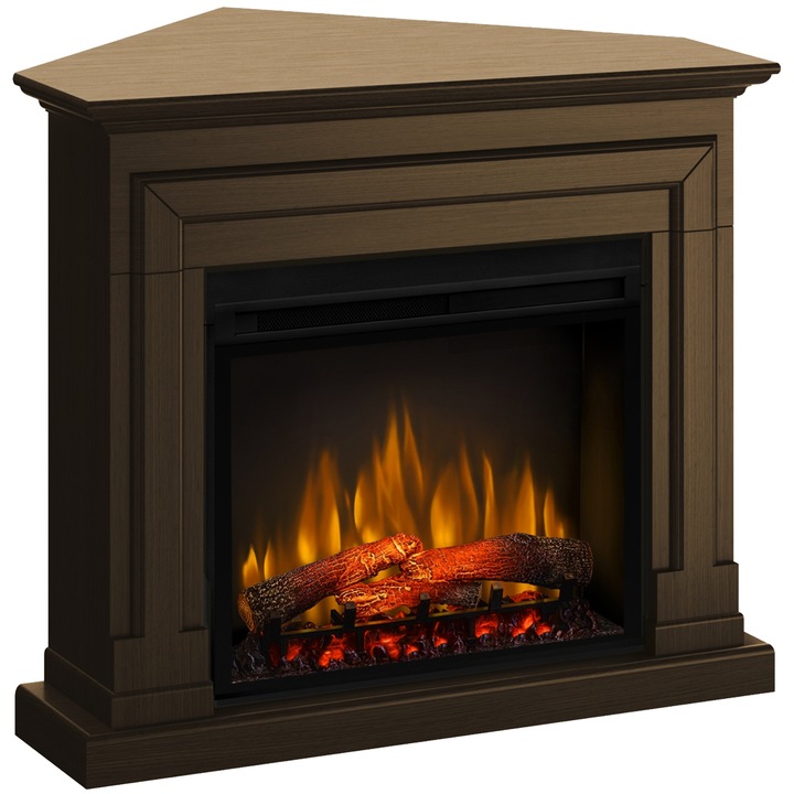 Semineu electric Barcelona Drept/Colt Nuc cu focar electric 3D Dimplex Optiflame XHD28 si sunet