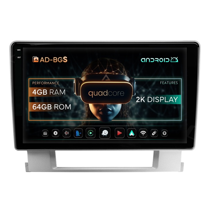 Navigatie 2K Opel Astra J, Android, Quadcore, 4GB RAM + 64GB ROM, Ecran QLED 9.5 Inch, CarPlay, Android Auto, WiFi, Autodrop