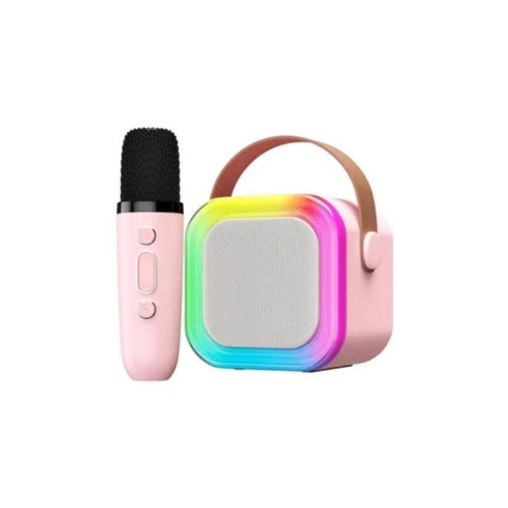 Gyermek karaoke gép, mikrofon, játék, 4-10 éves korig, rózsaszín