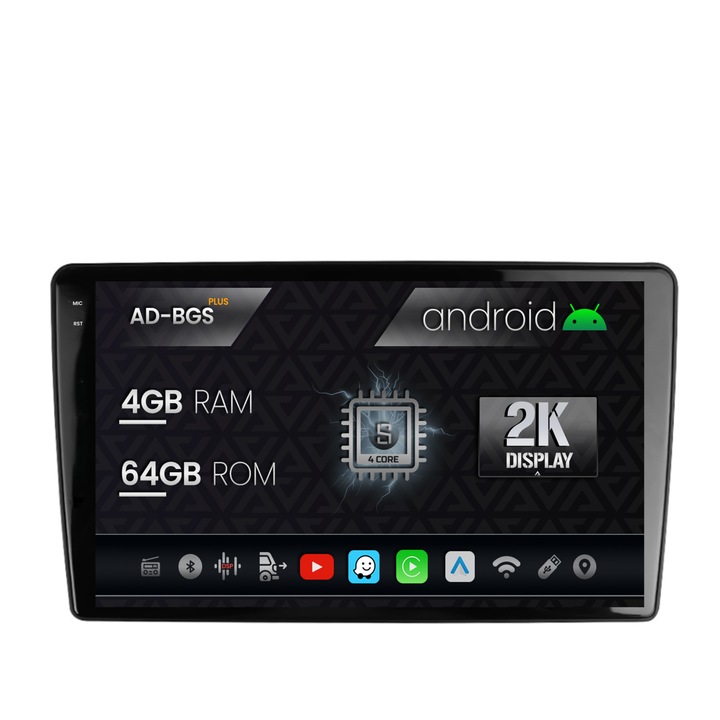 Navigatie Autodrop 2K Peugeot 307, Android OS, S-Quadcore, 4GB RAM, 64GB ROM, 9.5 Inch - AD-BGS90042K, AD-BGRKIT266S