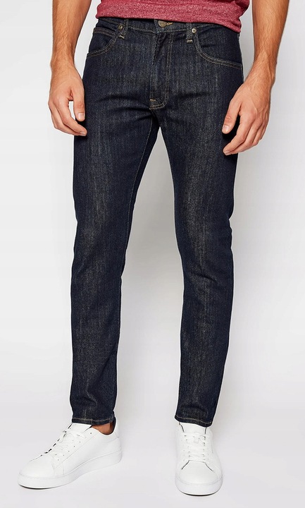 Férfi Lee farmernadrág, pamut/elasztán, slim, kék