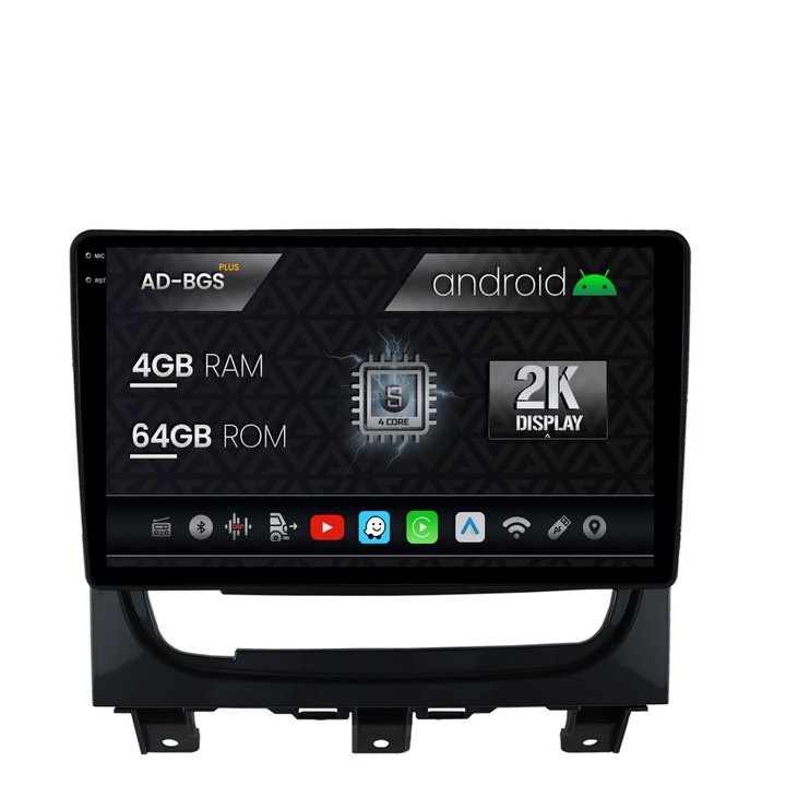 Navigatie Autodrop 2K Fiat Strada, Idea (2011-2016), Android OS, S-Quadcore, 4GB RAM, 64GB ROM, 9.5 Inch - AD-BGS90042K, AD-BGRKIT350