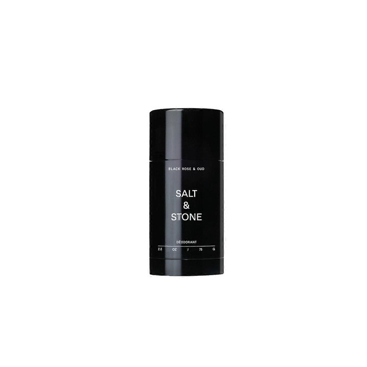Deodorant unisex Salt # Stone Black Oud Extra Strength fara aluminiu, 100ml, negru