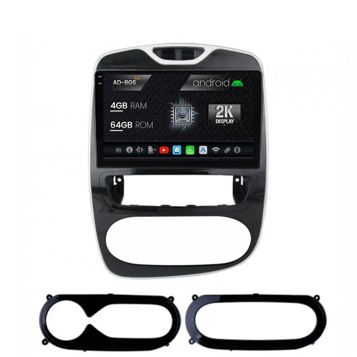 Navigatie Autodrop 2K Renault Clio IV (2016-2019), Android OS, S-Quadcore, 4GB RAM, 64GB ROM, 9.5 Inch - AD-BGS90042K, AD-BGRKIT369-1619