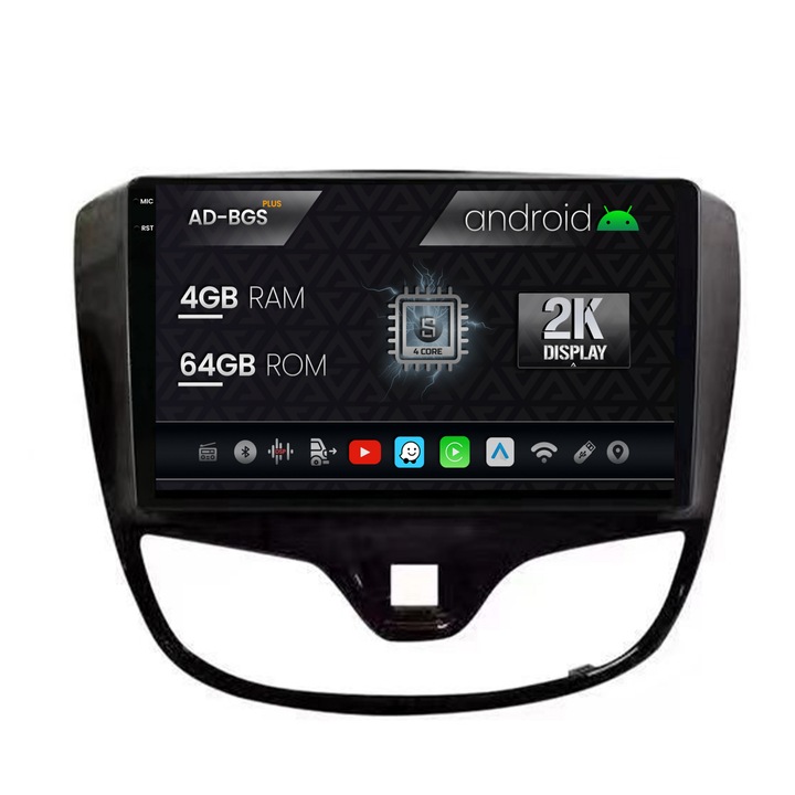 Navigatie Autodrop 2K Opel Karl (2015-2019), Android OS, S-Quadcore, 4GB RAM, 64GB ROM, 9.5 Inch - AD-BGS90042K, AD-BGRKIT385