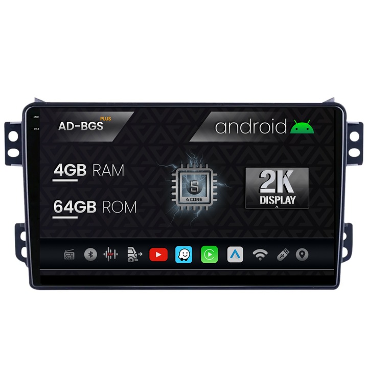 Navigatie Autodrop 2K Opel Agila, Suzuki Splash (2007-2014), Android OS, S-Quadcore, 4GB RAM, 64GB ROM, 9.5 Inch - AD-BGS90042K, AD-BGRKIT388V2