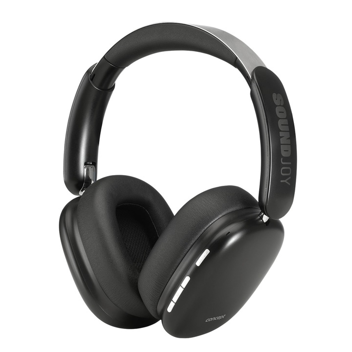 Concept SoundJoy vezeték nélküli fülhallgató, akár 70 óra lejátszási idő, Bluetooth 5.4, gyorstöltés, aktív zajszűrés akár 33dB-ig, fekete, HS4060