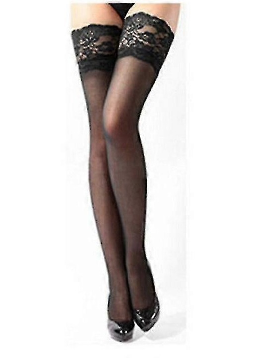 Szexi harisnya, poliészter/spandex, 3 pár, fekete, One Size INTL