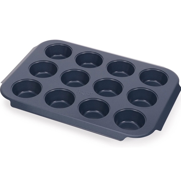 JosephJoseph 12 rekeszes muffin sütőforma, szénacél, tapadásmentes, egymásra rakható kialakítás