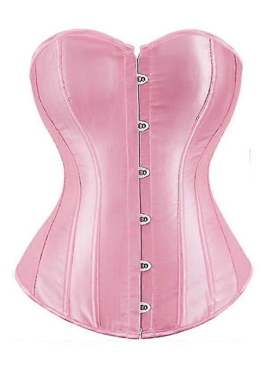 Fűző szexi szatén, poliészter/spandex, rózsaszín, 3XL INTL