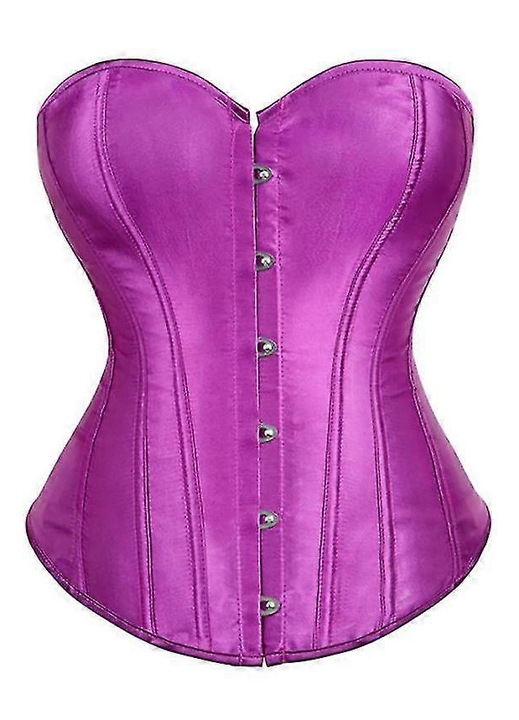 Fűző szexi szatén, poliészter/spandex, lila, L INTL