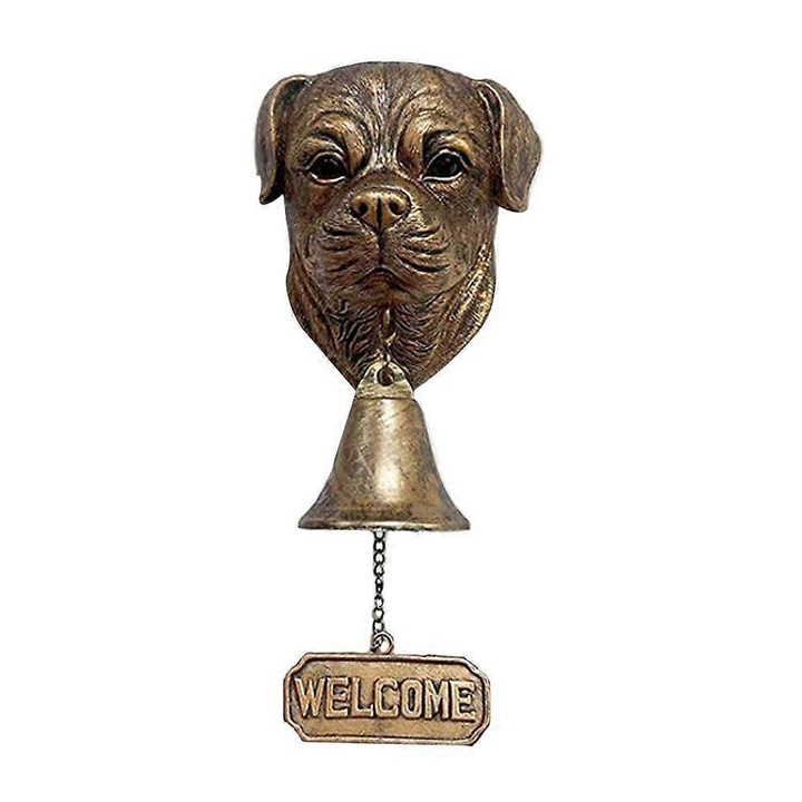 Clopot de bun venit pentru caini, Basset Hound, metal, 13x9.5x27cm