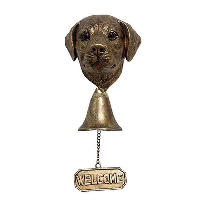 Clopot de bun venit pentru caini, Basset Hound, metal, 13x9.5x27cm