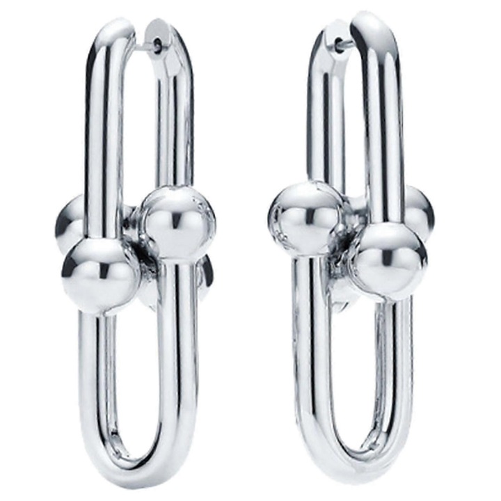 Cercei U in forma de potcoava, aurie, 2cm, set