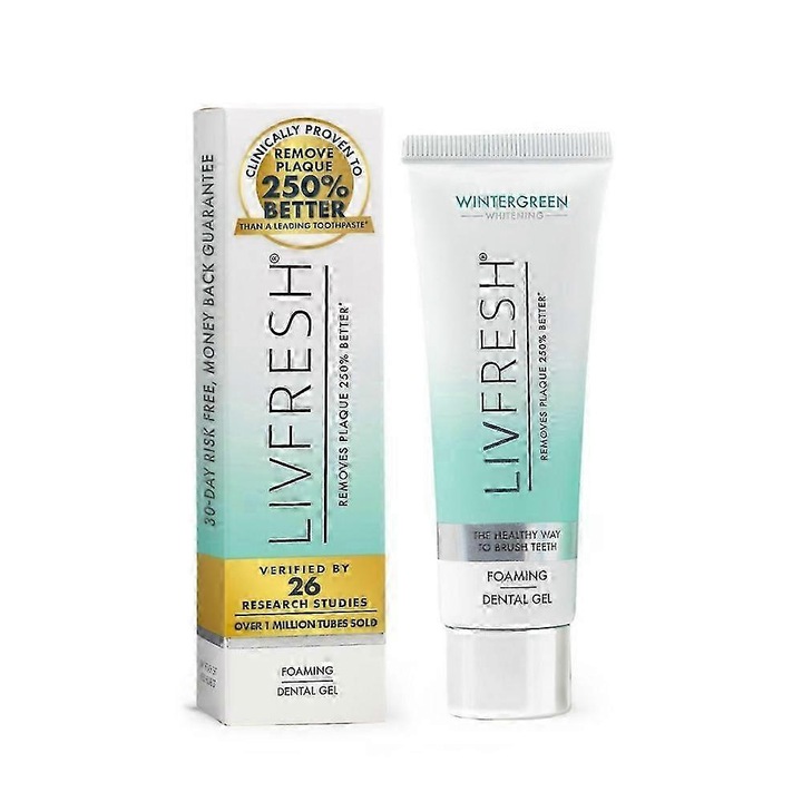 Livfresh fogkrém gél, 50g, menta, fogkő eltávolítására