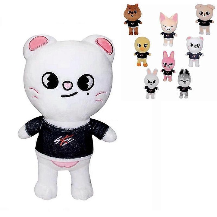 Jucarie de plus, pisica alba, 20cm, set 1 bucata