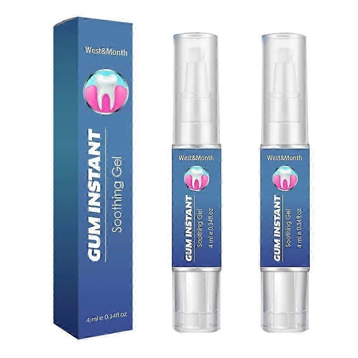 Ínyápoló gél, 4ml, gyulladáscsökkentő és fogtisztító, 12.7x1.5x1.5cm, 2 db