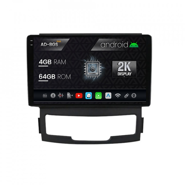 Navigatie Autodrop 2K Ssang Yong Korando (2010-2013), Android OS, S-Quadcore, 4GB RAM, 64GB ROM, 9.5 Inch - AD-BGS90042K, AD-BGRKIT432
