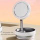 Suport Telefon Universal Auto/Casa/Birou, Montare Ultra-Rezistenta cu Vacuum (Aderenta), Prindere Magnetica 360°, Design Pliabil Modern, Culoare Alb, Inel Magnetic (Pop-Socket) Inclus
