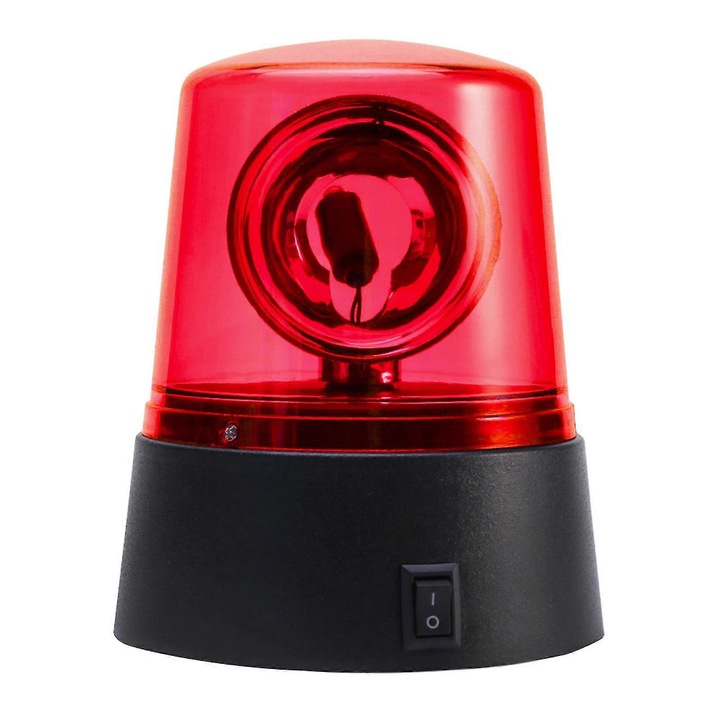 Lumina stroboscopica rotativa 3 inch, rosie, set 1pc, pentru cluburi si evenimente