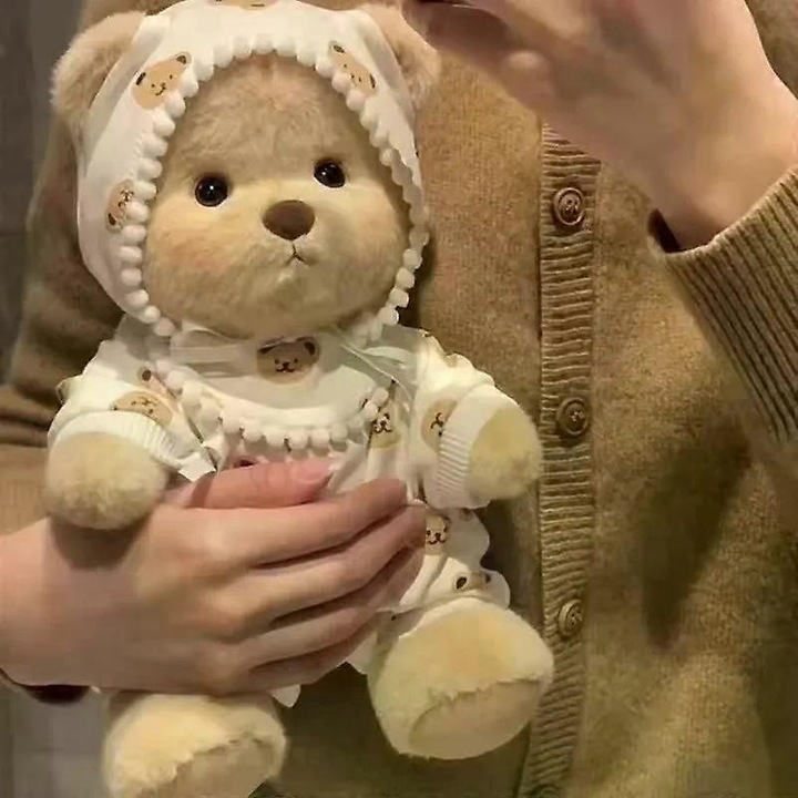 Jucarie de plus, urs, 30cm, handmade, pentru fetite, cadou de Craciun