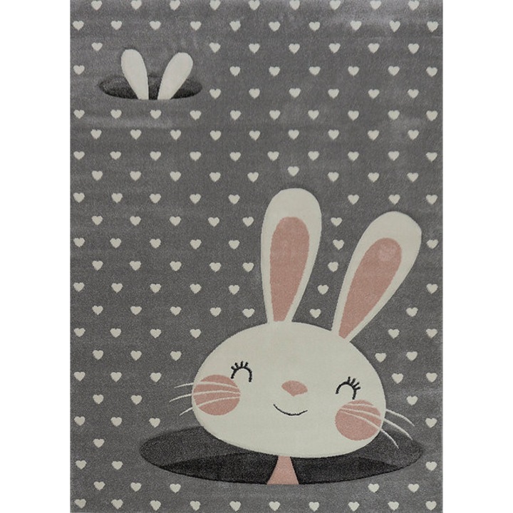 Berfin puha gyermekszőnyeg, szürke, 160x230cm