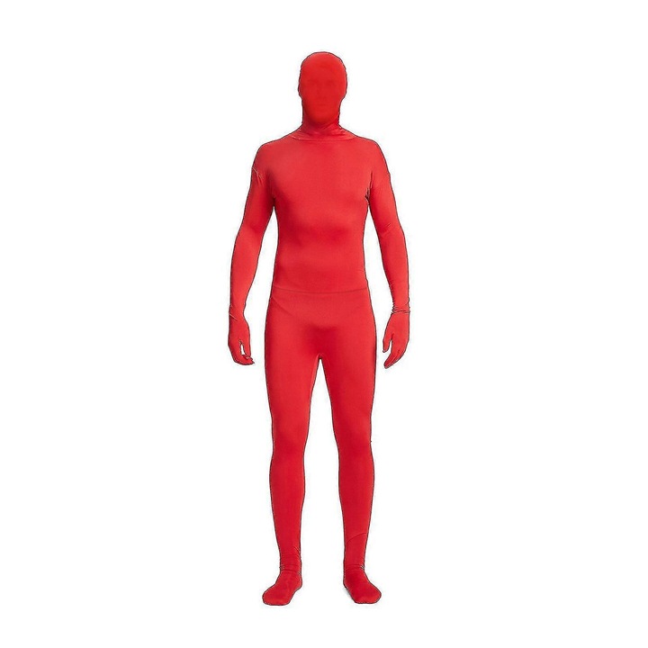Costum Morph Suit pentru adulti, 180cm, rosu, set complet