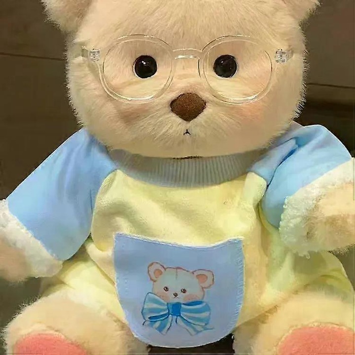 Плюшена играчка мече, 30см, със сменяеми дрехи, многоцветно