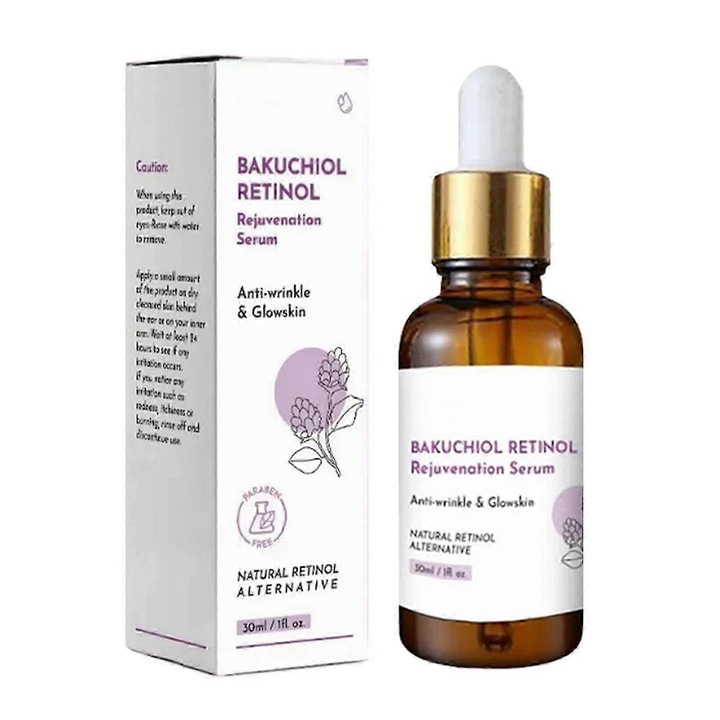 Serum de rejuvenare cu Bakuchiol Retinol 30ml, hidratant, pentru toate tipurile de ten