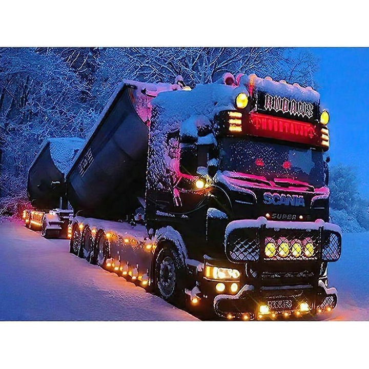 Пъзел 300 части, пейзаж камион Scania, устойчив материал, размер 38смx26см, семеен комплект