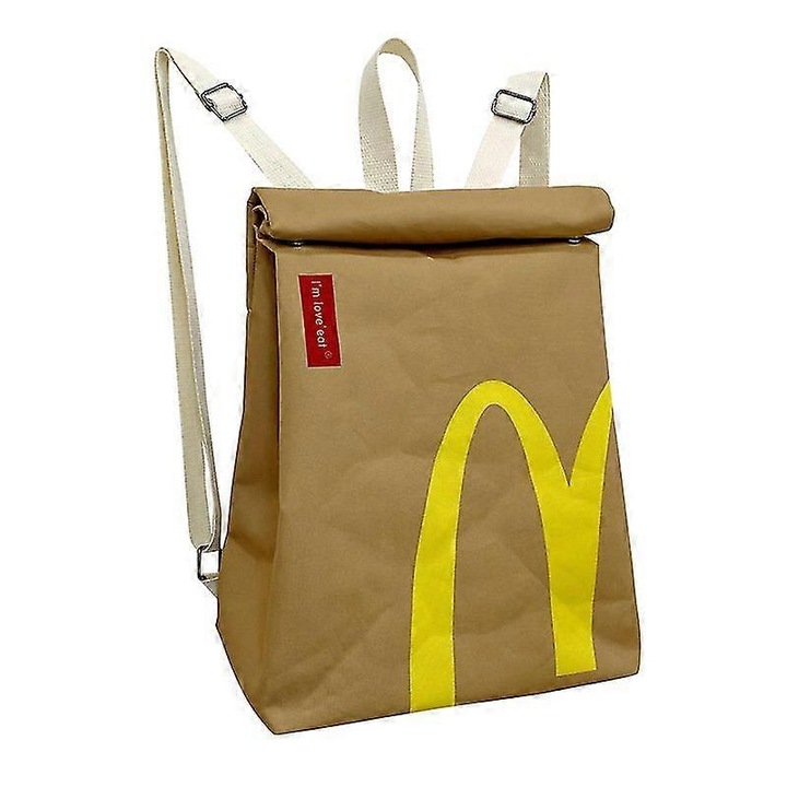 Rucsac personalizat McDonald's, capacitate mare, unisex, pentru scoala, activitati in aer liber
