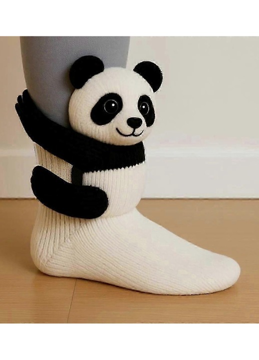 Дамски чорапи, забавен дизайн., Многоцветен, One Size