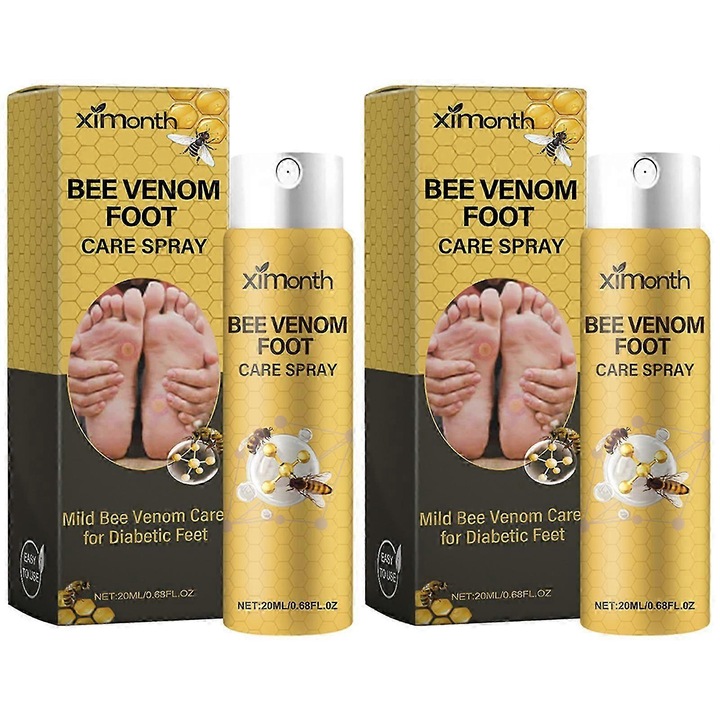 Lábgyógyító spray, gombaellenes kezelés, 2db, 20ml, 2.5x2.5x10.2cm