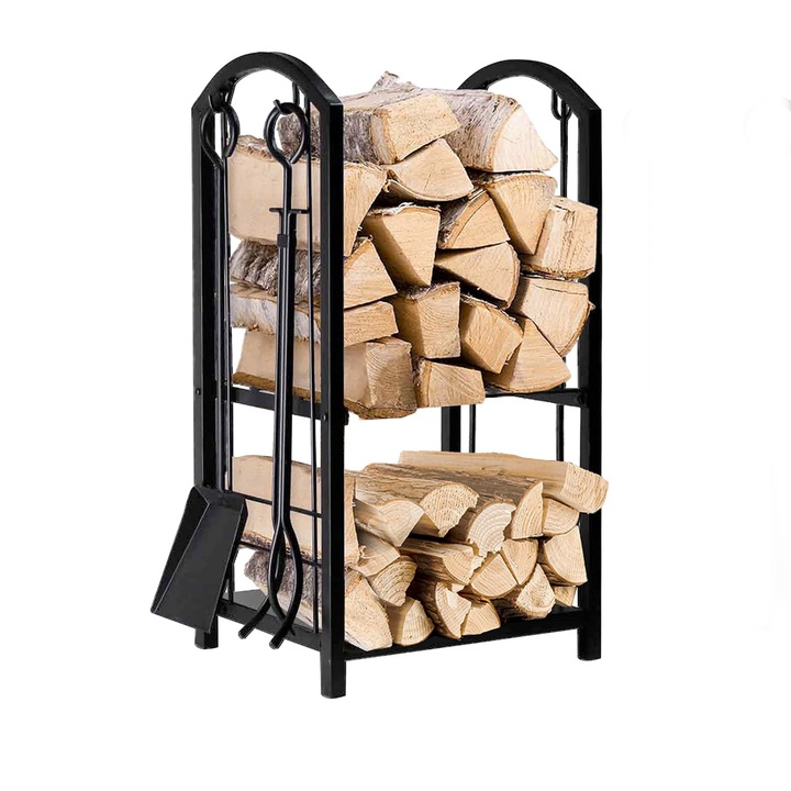 Suport pentru lemne cu accesorii Sannover