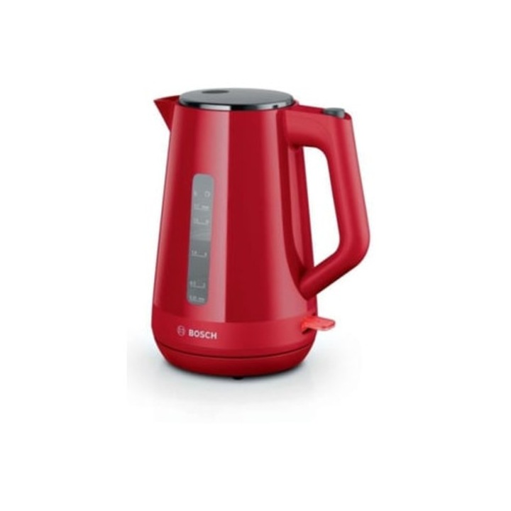 Fierbator BOSCH Kettle Twk1M124, capacitate 1.7L, rosu, 360° rangement du cordon