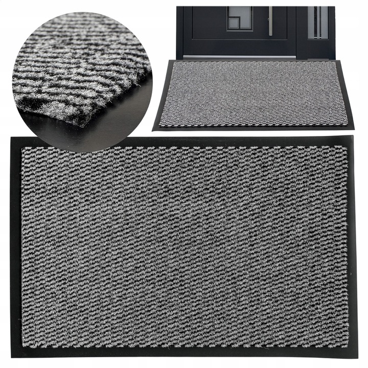 Covoras intrare absorbant antimurdarie Deco4Home Clin, 120x180, Gri