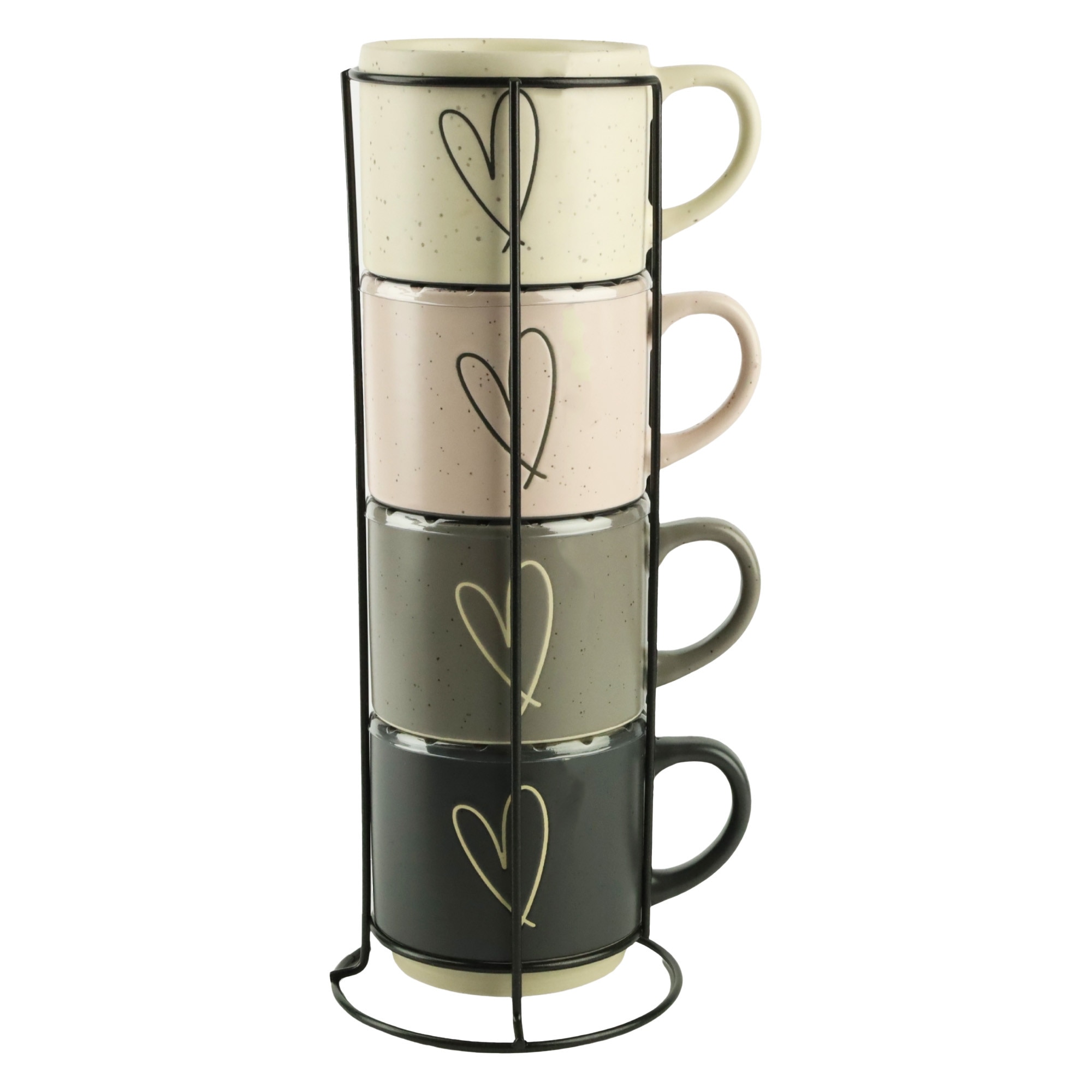 Set 4 cani ceramice Festa Italia, multicolor, suport metalic, 400