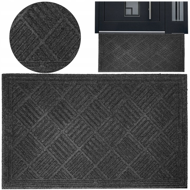 Covoras intrare absorbant antimurdarie Deco4Home Kiri 60x90 Gri