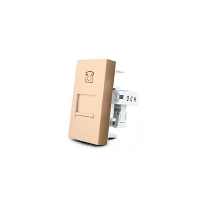 Conector telefonic RJ11 Golden LEDBOX