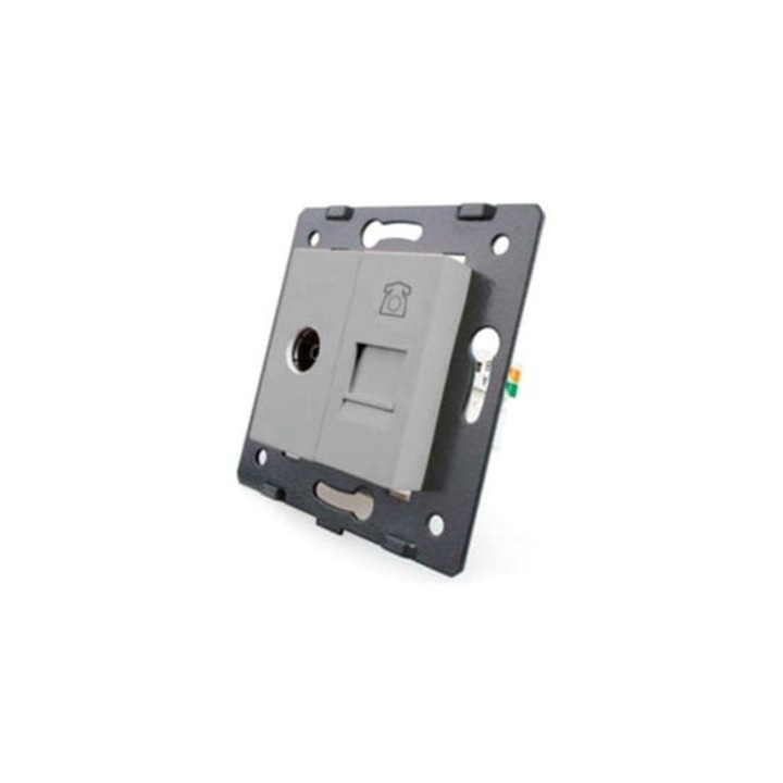 Modul TV + Telefon RJ11 LEDBOX beépített mechanizmussal