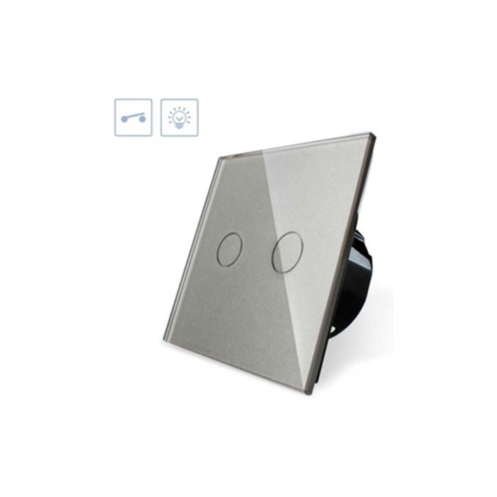 Szürke dupla érintőkapcsoló