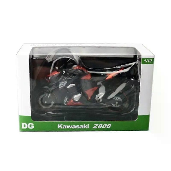Модел играчка мотоциклет 1/12 Kawasaki Ninja Z800, метал, оранжев/черен