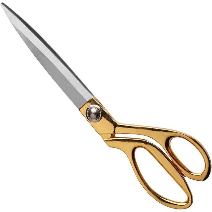 Szabóolló, rozsdamentes acél, 26.5cm, arany fogantyúk, professzionális készlet